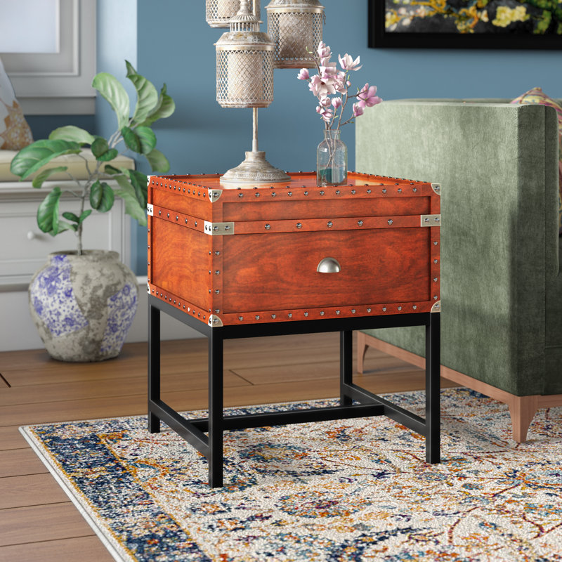 World Menagerie Mojica Trestle End Table with Storage & Reviews Wayfair